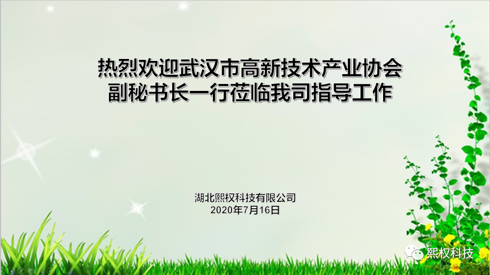 <b>7月16日武漢高新技術產業協會副秘書長一行蒞臨我司調研交流</b>